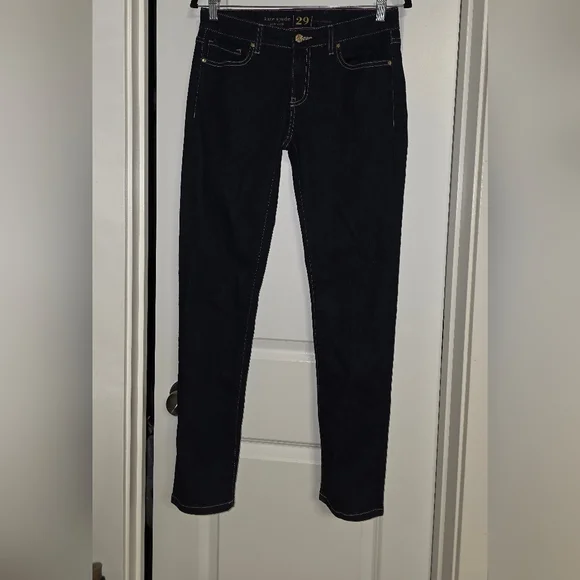 Kate Spade Jeans Kate Spade Broome Street Dark Blue Denim Skinny Jeans Sz 29 - Picture 4 of 16